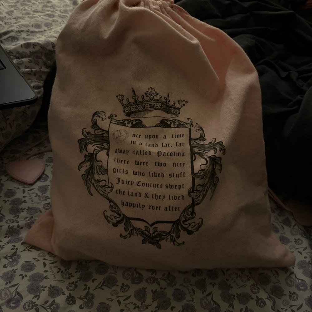 RARE AUTHENTIC 2011 JUICY COUTURE VELOUR BLACK DAYDREAMER SHOULDER BAG - Picture 4 of 5